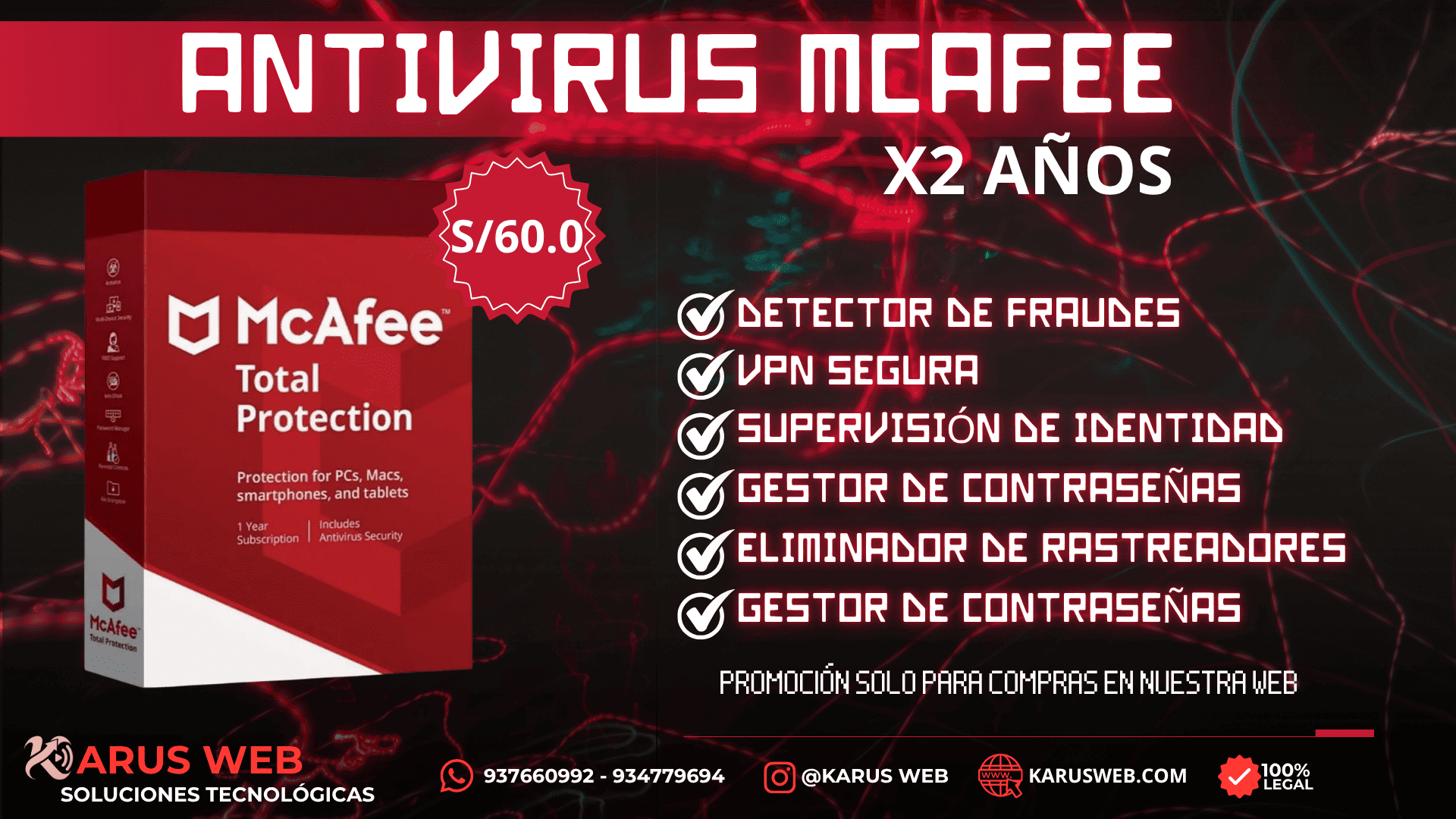 MCAFEE X2 AÑOS